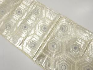 アンティーク　重ね亀甲模様織り出し袋帯（着用可）